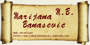 Marijana Banašević vizit kartica